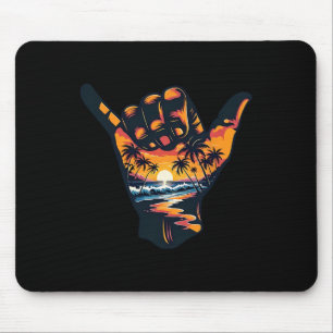 Shaka Hand Sign Aloha Surfing Surf Summer Vacation Mouse Mat