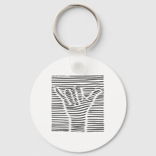 Shaka Hand Sign Loose Aloha Hawaiian Greeting (bla Key Ring