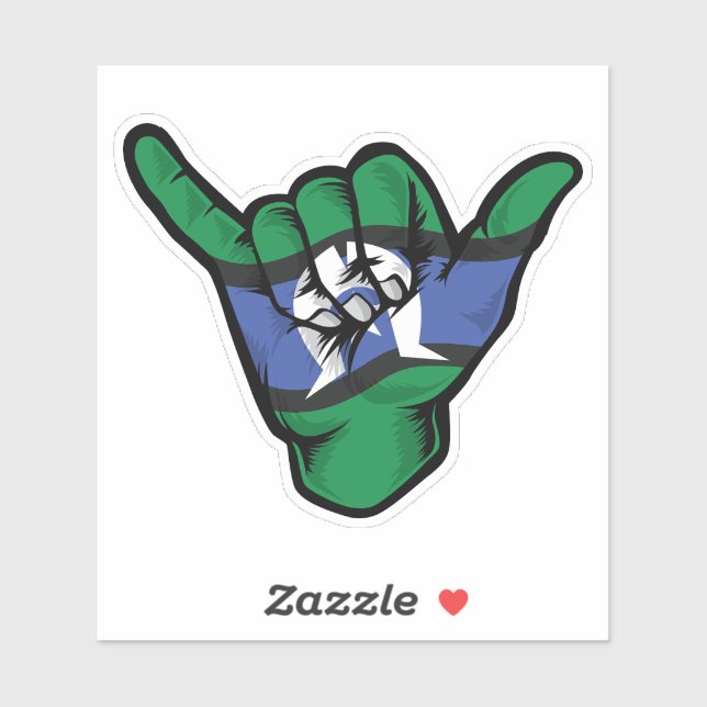 Shaka Hand Torres Strait Islands Flag Good Vibes (Sheet)