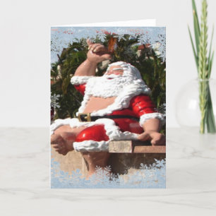 Shaka Santa Claus Holiday Card