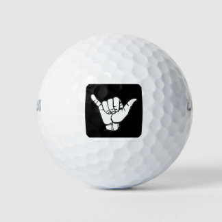 Shaka Sign black Golf Balls