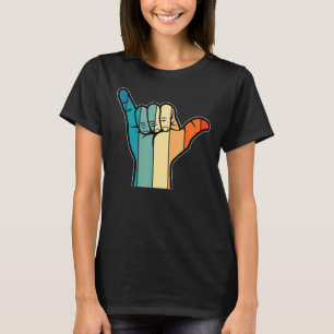 Shaka Sign Hand Hawaiian Beach Surfing Surfers Vin T-Shirt