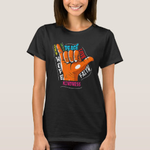 Shaka Sign Peace Kind Courage Orange Unity Day T-Shirt