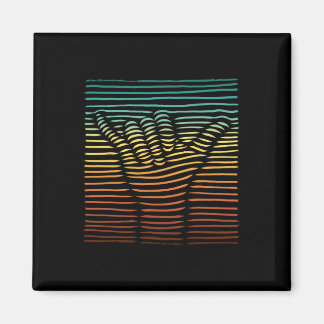 Shaka Sign Sunset Hand Lines Loose Aloha Hawaiian Magnet