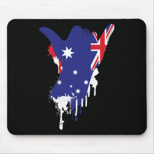 Shaka Sign Vintage Australian Flag - Surfing And S Mouse Mat