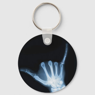 Shaka Sign X-Ray (Hang Loose) Key Ring