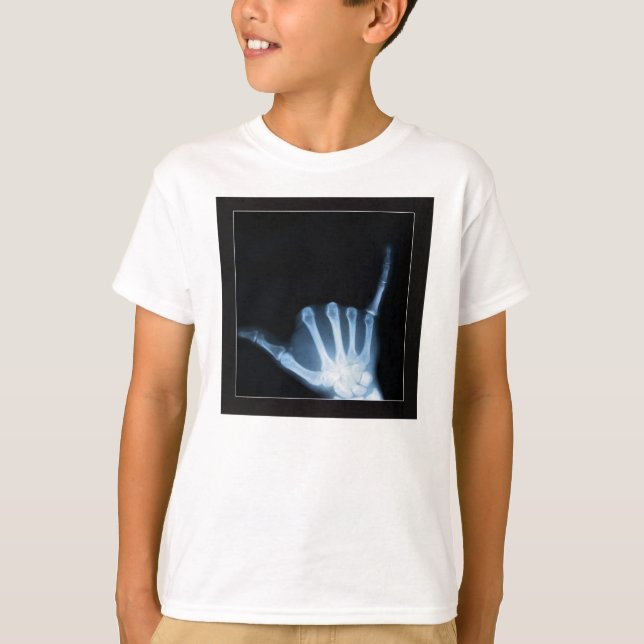 Shaka Sign X-Ray (Hang Loose) T-Shirt (Front)