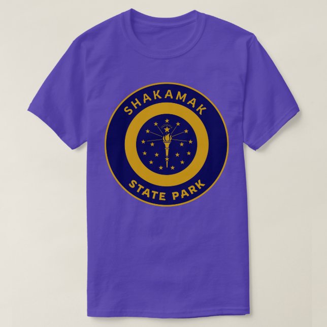 Shakamak State Park Indiana Flag Bullseye T-Shirt (Design Front)