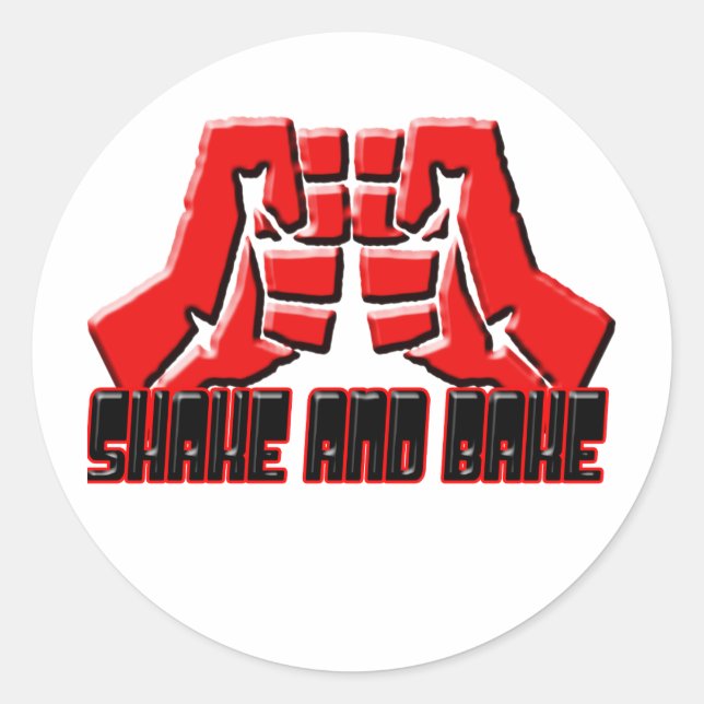 SHAKE AND BAKE CLASSIC ROUND STICKER (Front)