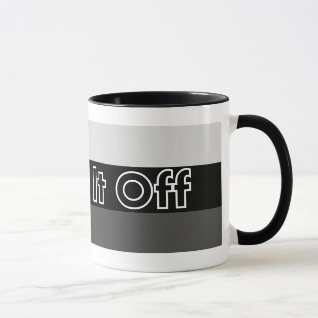 Shake It Off Striped Mug - Black (Right)