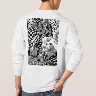 Shake It Out – Black and White Hand-Drawn Art T-Shirt