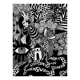 Shake It Out – Emotional Surreal Black and White A Poster