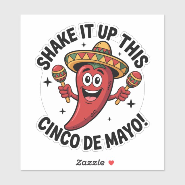 Shake It Up This Cinco de Mayo! Red Chilli Pepper  (Sheet)