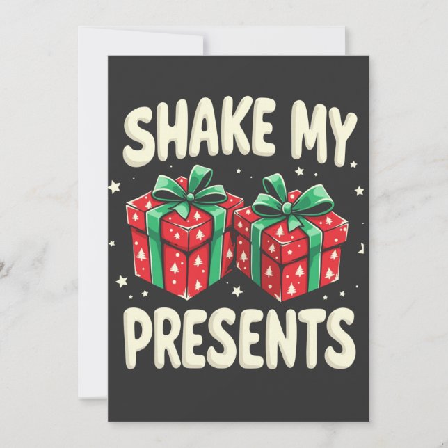 Shake My Presents Funny Christmas Present  Save The Date (Front)