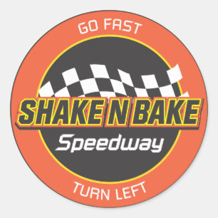 Shake n Bake Speedway Decal (revised) Classic Round Sticker