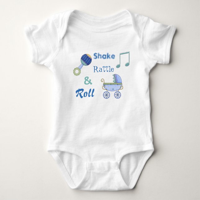 Shake Rattle and Roll Baby Boy's Bodysuit (Front)