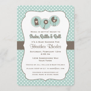 Shake Rattle and Roll Invitation