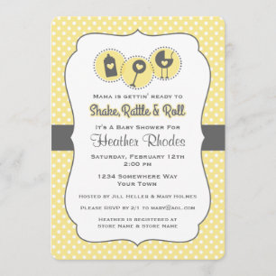 Shake Rattle and Roll YEL Invitation