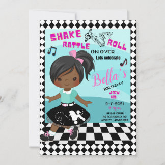 Shake, Rattle, Roll Birthday Invitation Card