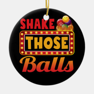 Shake Those Balls Bingo Designs Casino Gambling Ceramic Tree Decoration