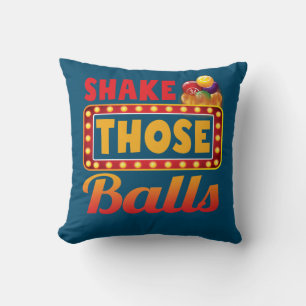 Shake Those Balls Bingo Designs Casino Gambling Cushion