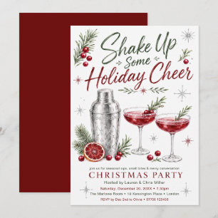 Shake Up Some Holiday Cheer Christmas Party Invitation