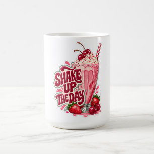 Shake Up the Day Strawberry Milkshake Coffee Mug