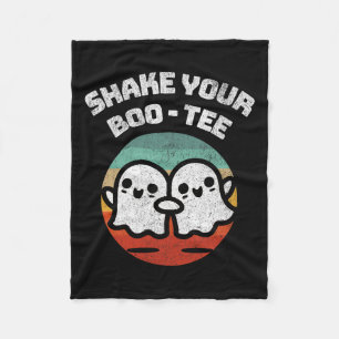 Shake Your Boo-tee Ghost Retro Halloween Costume M Fleece Blanket