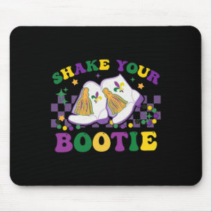 Shake Your Bootie Mardi Gras Bead Boot Carnival Ce Mouse Mat