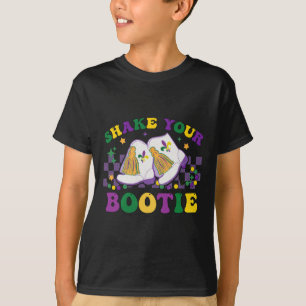 Shake Your Bootie Mardi Gras Bead Boot Carnival Ce T-Shirt