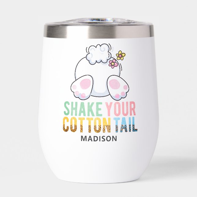 Shake Your Cotton Tail Cute Easter Bunny Add Name (Front)