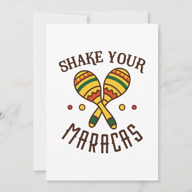 Shake Your Maracas Thank You Card (Front)