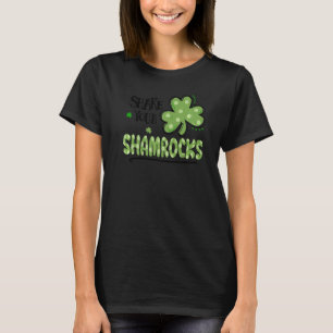 Shake Your Shamrocks Leopard Plaid Clover St Patri T-Shirt