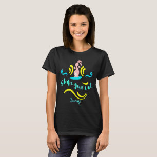 Shake Your Tail Bunny Dancing Rabbit Womens T-Shirt