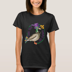 Shake Your Tail Feather Mardi Gras Beads Funny Par T-Shirt