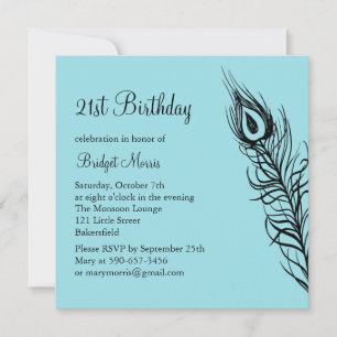 Shake Your Tail Feathers 21st Birthday Invite