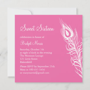 Shake Your Tail Feathers Birthday Invite (fuchsia)