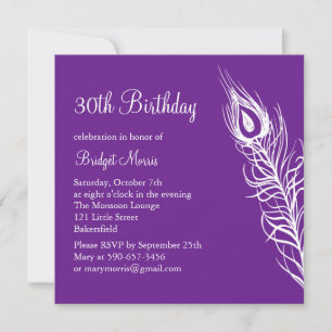 Shake Your Tail Feathers Birthday Invite (purple)