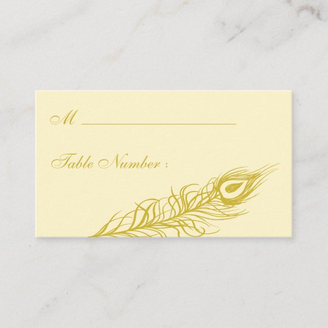 Shake your Tail Feathers Place Card (brown) (Front)