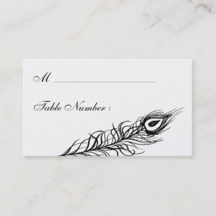 Shake your Tail Feathers Place Card (silver)
