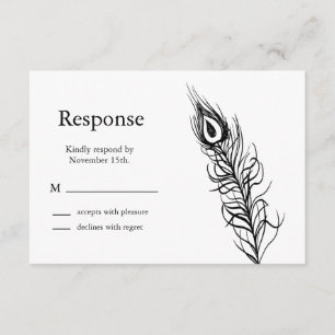 Shake your Tail Feathers RSVP (white) Card