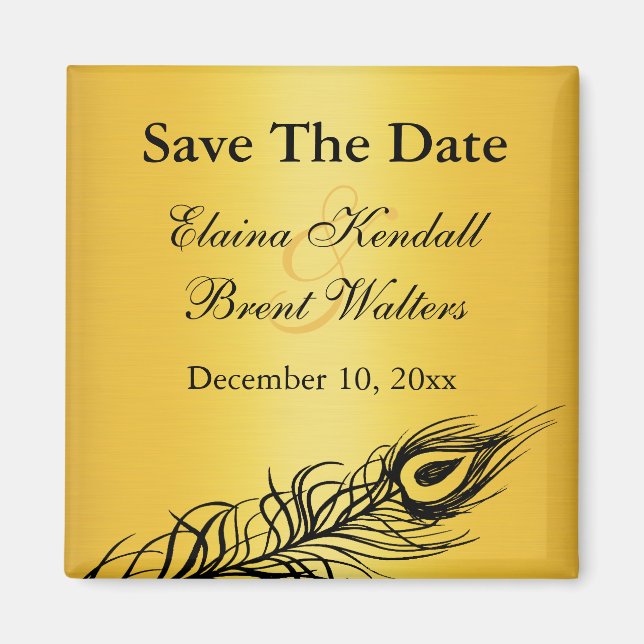 Shake your Tail Feathers Save the Date Magnet (Front)