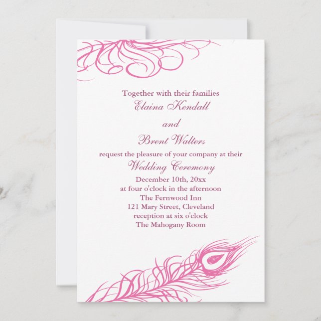 Shake your Tail Feathers Wedding Invitation 2 (Front)