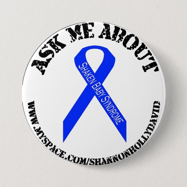 shaken Baby Syndrome Awareness 7.5 Cm Round Badge (Front)
