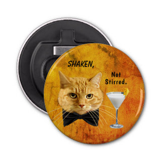 "Shaken, Not Stirred" Ginger Button Bottle Opener