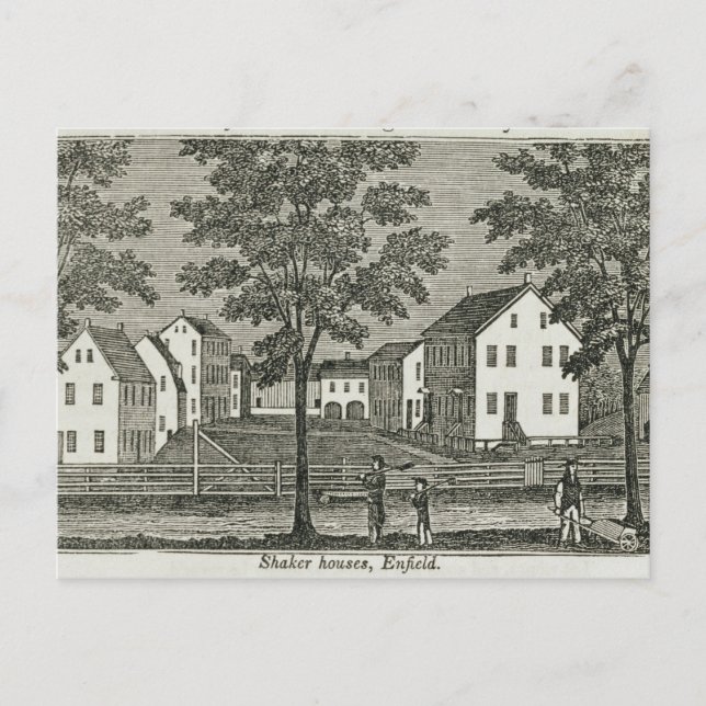 Shaker houses in Enfield Postcard (Front)
