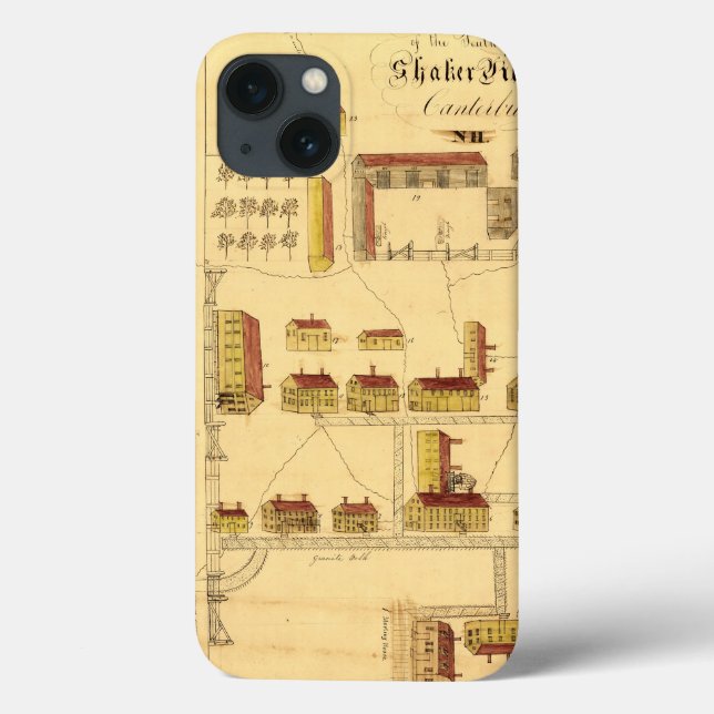 SHAKER VILLAGE MAP, 1849 Case-Mate iPhone CASE (Back)