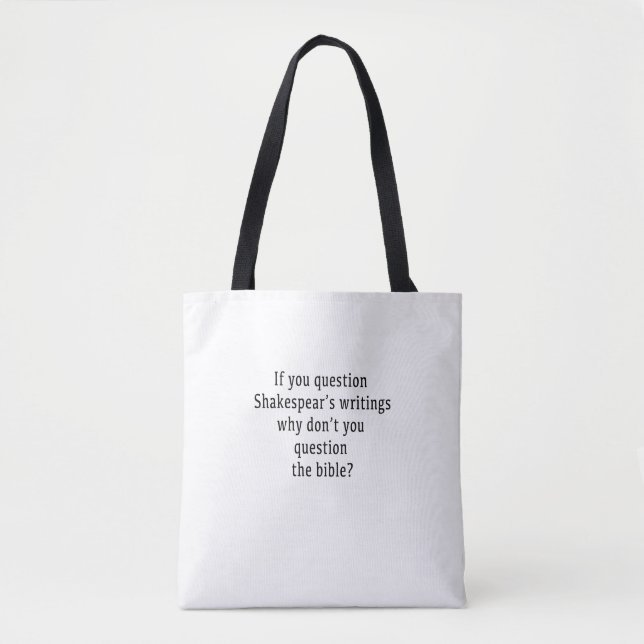 Shakespear writing tote bag (Front)