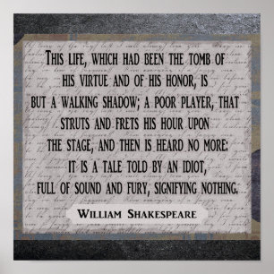 Shakespeare 12 x 12 --- Art print - quote