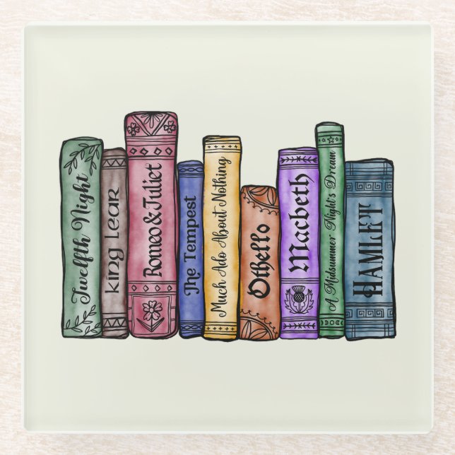 Shakespeare Books No.1 Glass Coaster (Front)